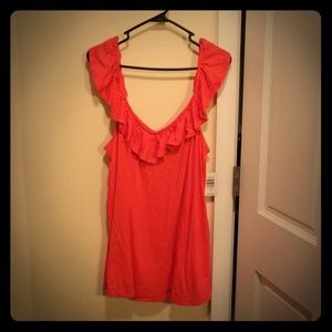 NWT Torrid KC Orange Ruffle Tank